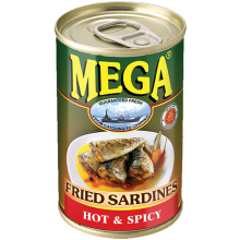 Mega Fried Sardines Hot & Spicy 155g