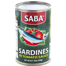 Saba Sardines Tomato Sauce Green 155g