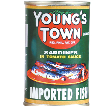 Young's Town Sardines Green Easy Open 155g