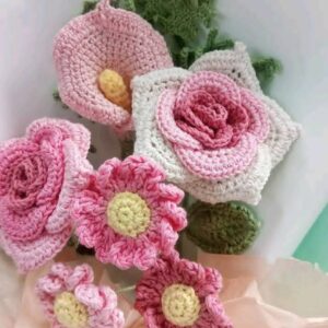 Crochet Flower Bouquet 10''