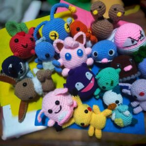 Crochet Doll Keychains and Souvenirs