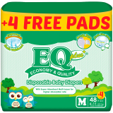EQ Diaper Plus Medium 48+4's