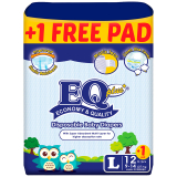 EQ Diaper Plus Large 12+1's