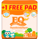EQ Diaper Plus XL 12+1's