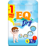 EQ Diaper Dry Large 16+1's