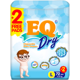 EQ Diaper Dry Large 72's